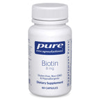 Pure Encapsulations Biotin 8 mg, 60 Counts | B Vitamin Supplement for Stress Relief, Hair, Skin, and Nail Strengthening, Metabolism, Carbohydrate Support*