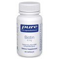 Pure Encapsulations Biotin 8 mg, 60 Counts | B Vitamin Supplement for Stress Relief, Hair, Skin, and Nail Strengthening, Metabolism, Carbohydrate Support*