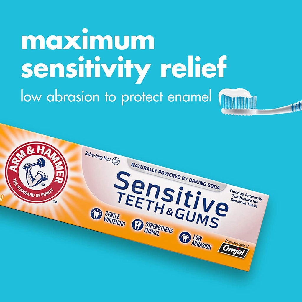 ARM & HAMMER Sensitive Teeth & Gums Toothpaste 4.5 oz (Pack of 5)