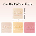 Buy now Kitsch Shampoo and Conditioner Set - 4pc Sampler Bars with Rice Water Shampoo and Conditioner, Castor Oil Shampoo & Coconut Oil Conditioner - Bottle-Free Beauty for Hair Growth, Repair & Moisture at indiglob india