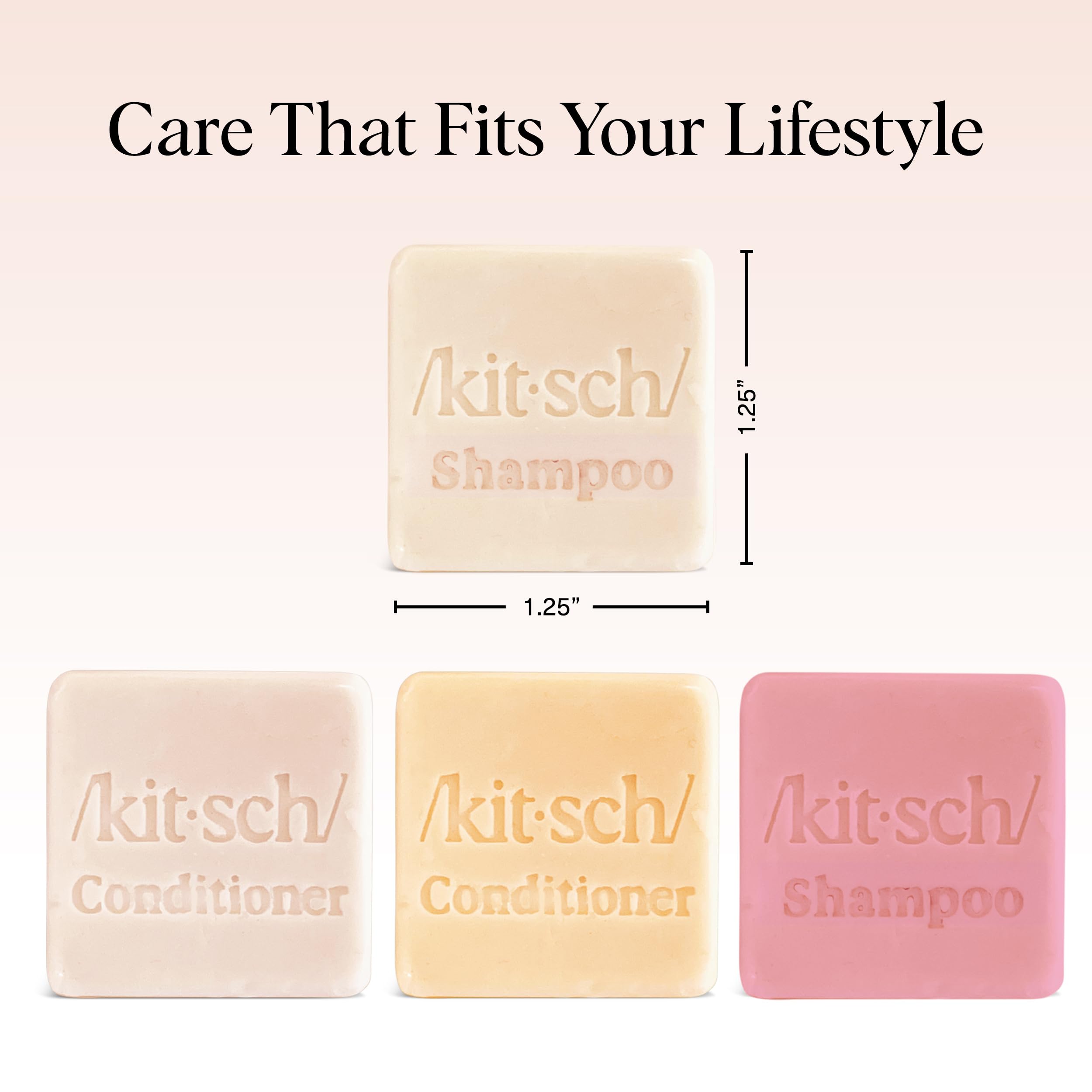 Buy now Kitsch Shampoo and Conditioner Set - 4pc Sampler Bars with Rice Water Shampoo and Conditioner, Castor Oil Shampoo & Coconut Oil Conditioner - Bottle-Free Beauty for Hair Growth, Repair & Moisture at indiglob india