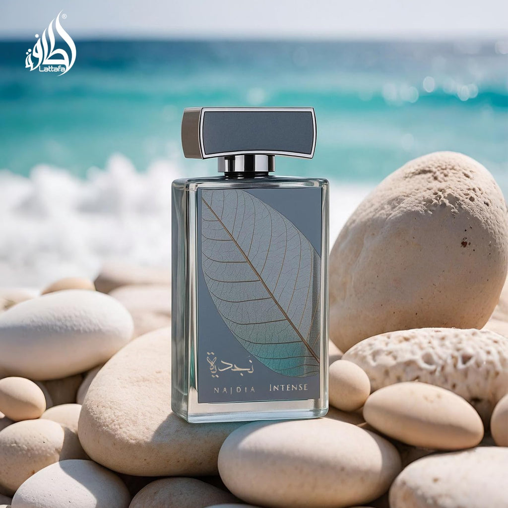 Lattafa Najdia Intense – Fresh, Marine, Woody – Eau de Parfum Spray Long-Lasting Fragrance for Men, 3.4 Ounce / 100 ml