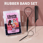 YGDZ Elastic Hair Ties, 1500 PCS Clear Rubber Bands for Hair, Black Hair Ties, Mini Elastics Bands, Ponytail Holders, Christmas Stuffers Xmas Gift, Hair Accessories for Girl, Toddler, Kids, Women