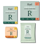 Rael Period Essential Bundle - Regular & Overnight Pads, Liners, Fem Wipes