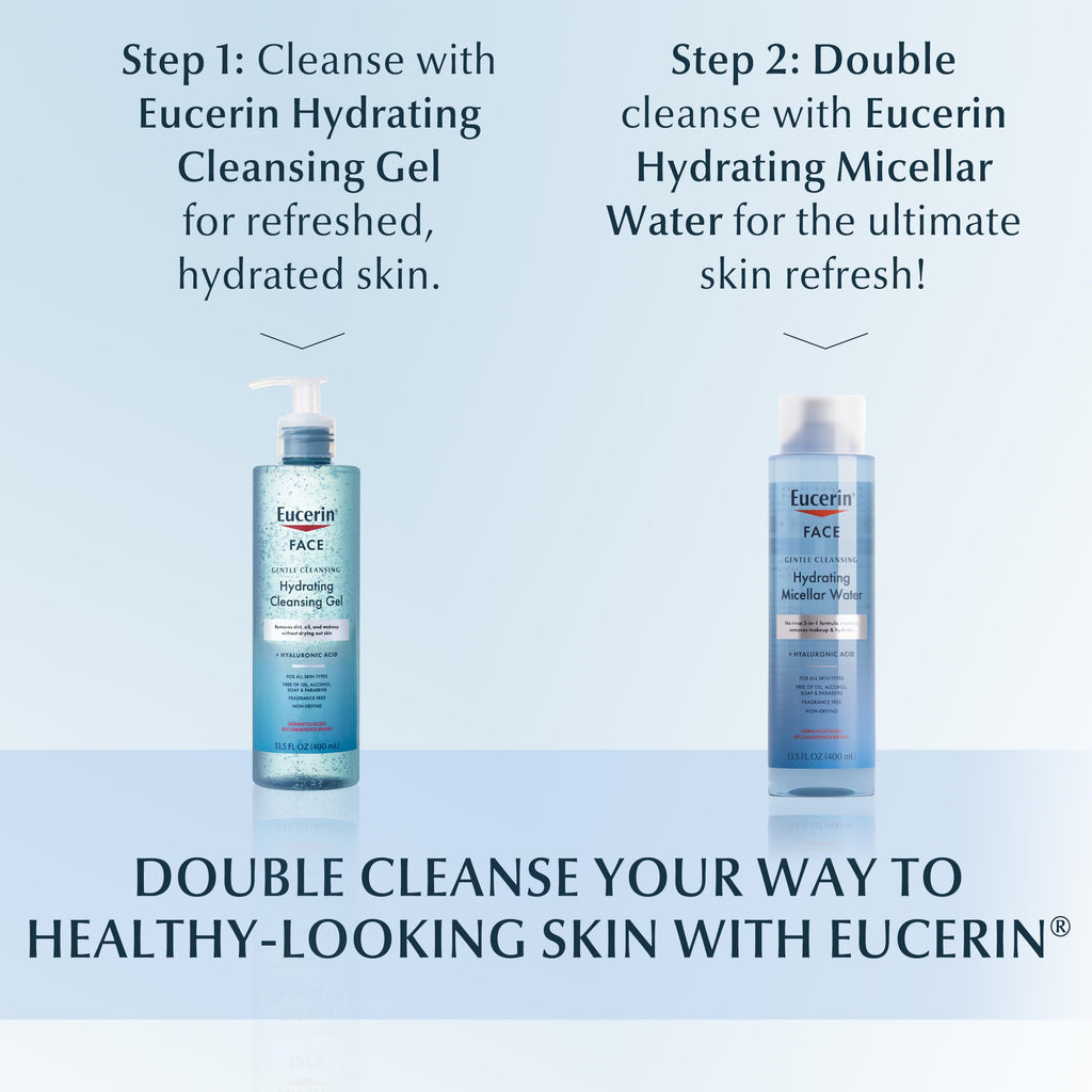 Eucerin Gentle Cleansing Hydrating Gel Cleanser, 13.5 Fl Oz Bottle