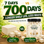 6.6 oz Freeze Dried Tofu Cubes, Dehydrated Tofu, Ramen Toppings & Miso Soup