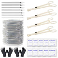 Rayyl Body Piercing Kit - 43Pcs Professional Piercing Tool Kit with 12G 14G 16G 18G 20G Piercing Needles, Clamps for Ear Nose Belly Button Lip Tongue - Body Piercing Kit Piercing Supplies