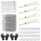Rayyl Body Piercing Kit - 43Pcs Professional Piercing Tool Kit with 12G 14G 16G 18G 20G Piercing Needles, Clamps for Ear Nose Belly Button Lip Tongue - Body Piercing Kit Piercing Supplies