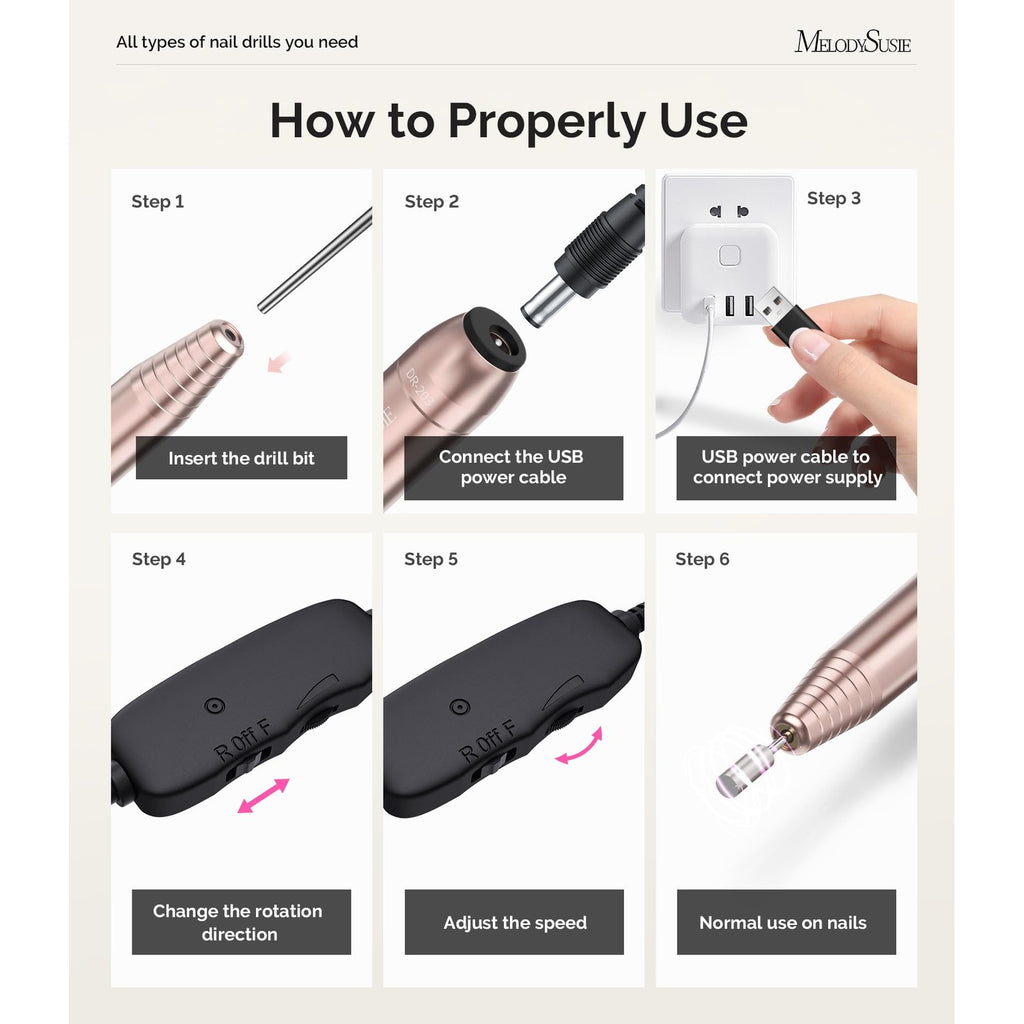 Buy now MelodySusie Pen-Shaped Portable USB Nail Drill, PC120I 20000RPM Electric Nail File with Compact Design for All Nail Care, Manicure Polishing, Shaping & Gel Removal at Home for Beginners at indiglob india