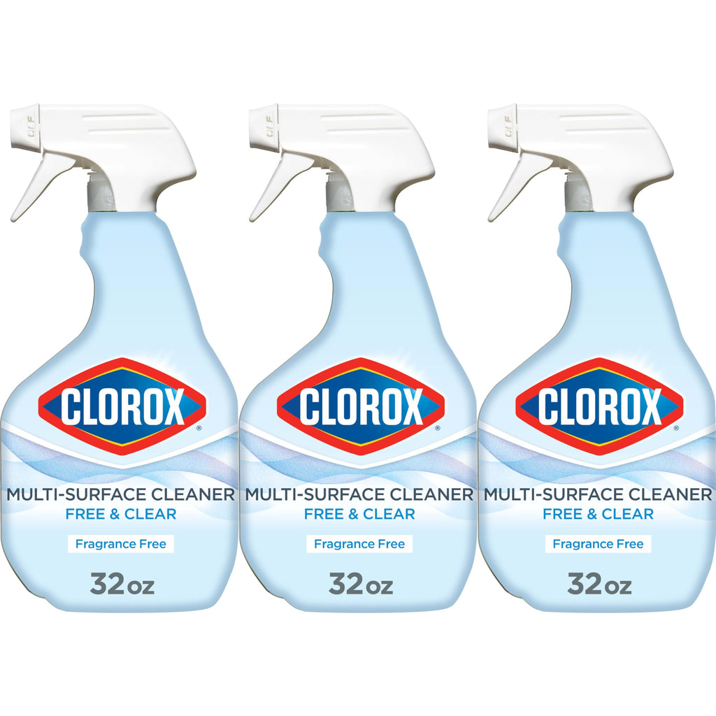 Buy now Clorox Free & Clear Multi Surface Cleaner, Spray Bottle, Fragrance Free, 32 Fluid Ounces, Pack of 3 at indiglob india