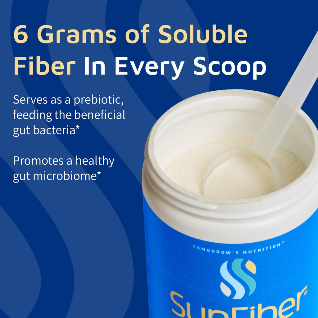 Tomorrow's Nutrition Sunfiber Prebiotic Fiber Supplement, 90 Servings | Supports gut health and digestive comfort, unflavored powder with low FODMAP formula and gluten free ingredients