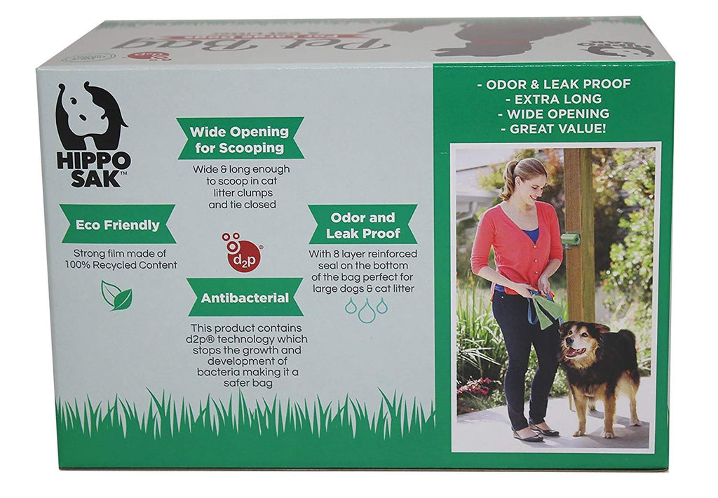 Hippo Sak® Extra Large Pet Poop Bags for Large Dogs and Cat Litter, 480 Count