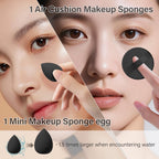 Makeup Brushes Set, Mlemle Professional 25 Pcs Makeup Kit, Include Powder Foundation Concealers Blush Eye shadows 21 Pcs Makeup Brushes and 2 Powder Puff, 2 Makeup Sponge(B02-CreamBlack)