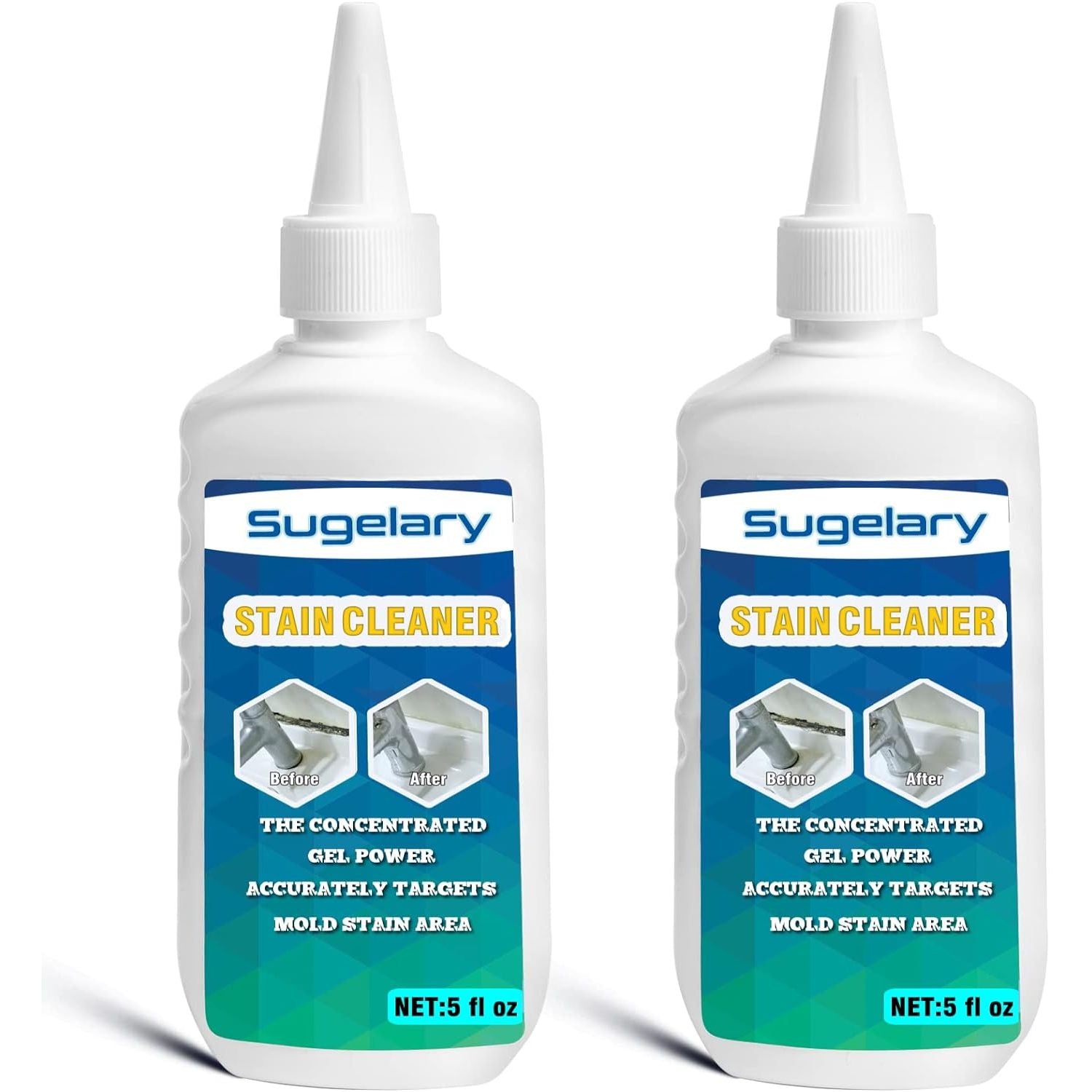 Buy now Sugelary Mold Stain Cleaner Gel, 5 fl oz Multi Home Stain Cleaning Gel for Washing Machine Seals, Fridge Gaskets, Tile Grout, Sink and Bathroom Use 5 Fl Oz (Pack of 2) at indiglob india