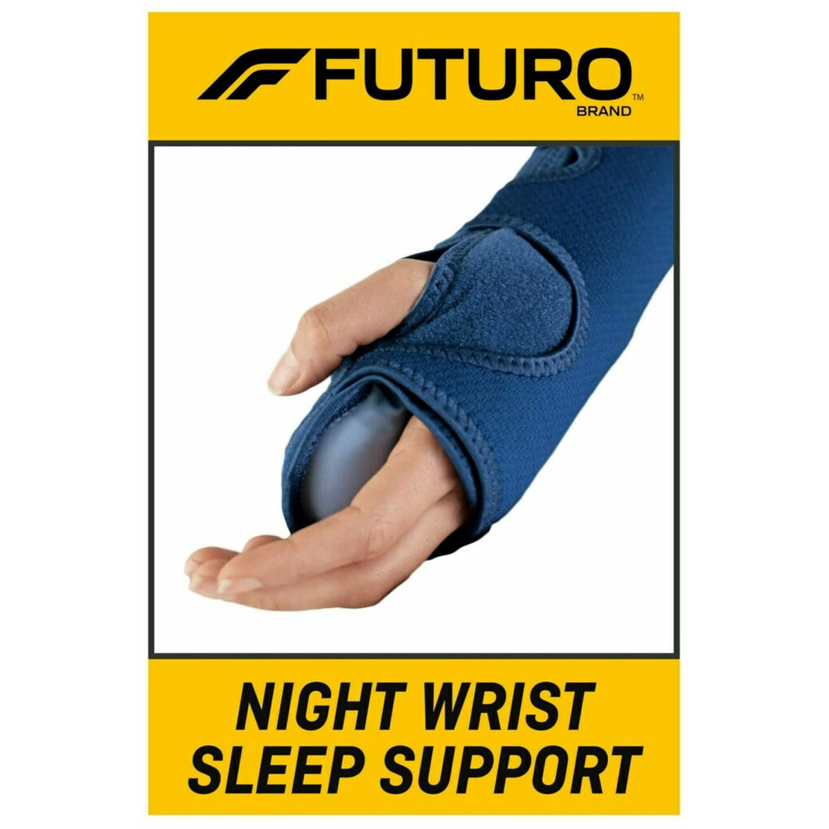 FUTURO Night Wrist Support, Left or Right, Adjustable, Helps Provide Nighttime Relief of Carpel Tunnel Symptoms, Made of Breathable Material, Easy-to-Use Sleeve Design, One Size Fits Most (48462ENR)