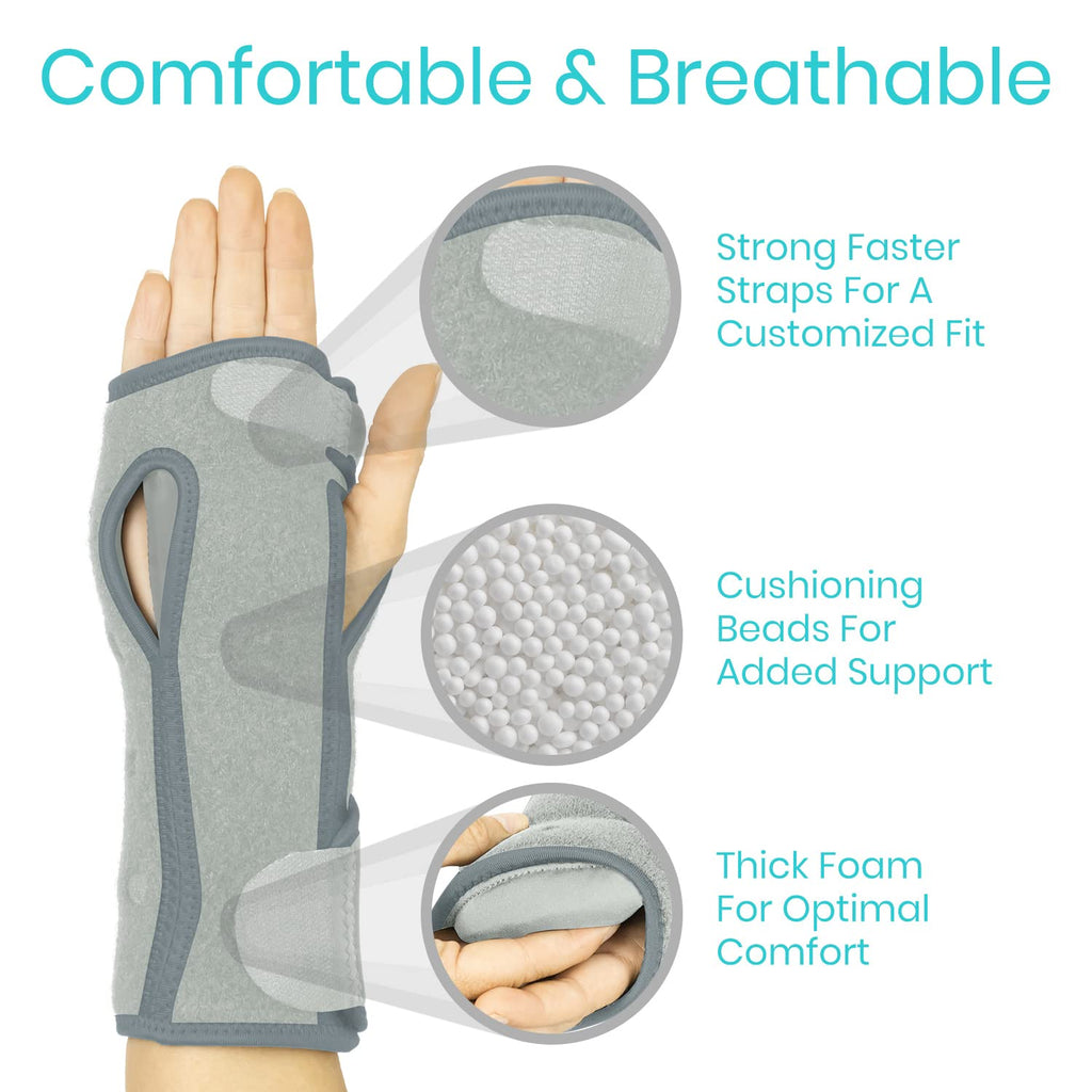 Buy now Vive Night Wrist Splint Brace - Left, Right Hand Sleep Support Wrap - Breathable & Lightweight Cushion Compression Arm Stabilizer for Carpal Tunnel, Men, Women, Kids, Tendonitis, Sports Pain at indiglob india