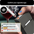 roygra Cigarette Case (2 Pack), Rechargeable Lighter and USB Charging Cable