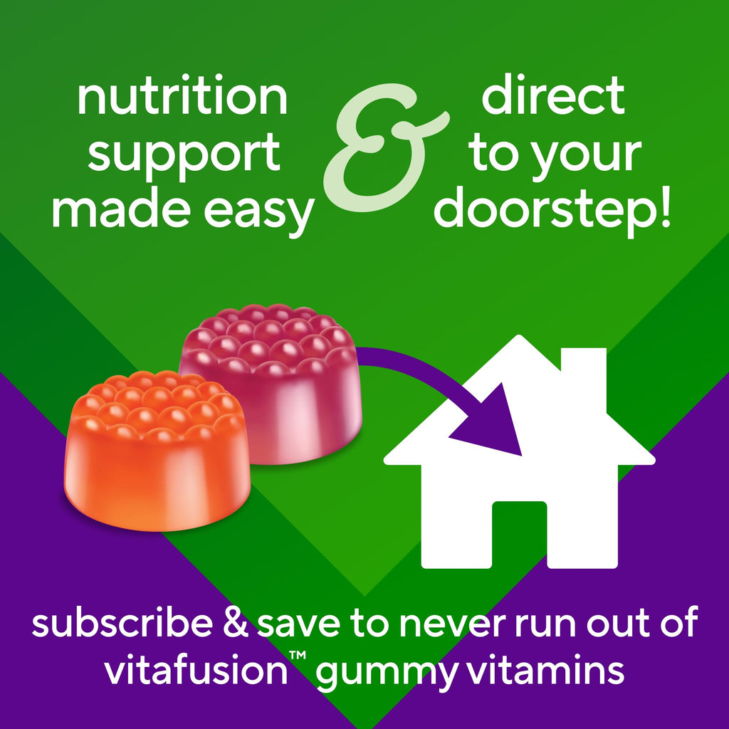 Vitafusion Vitamin D3 Gummies | 50 mcg | 150 Gummy Vitamins | for Adult Women and Men | Berry & Peach Flavor | Gluten-Free Bone and Immune Supplement