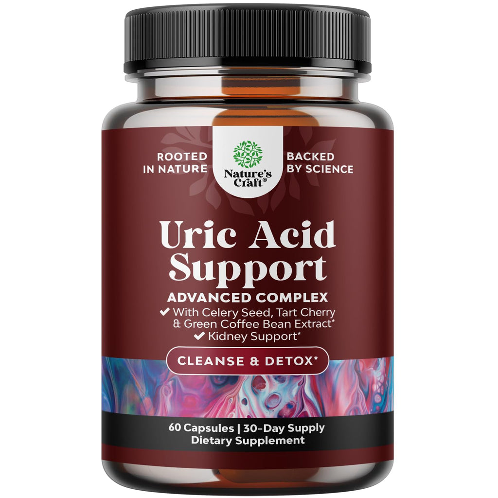 Uric Acid Cleanse Support with Green Coffee Beans Extract - 120 Capsules | Kidney Support Supplement with Tart Cherry, Chanca Piedra & Celery Seed - Uric Acid Support - Antioxidant Support - Non GMO