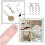 6 Size Gold and Sliver Jump Rings,Double Loops Round Split Small and Medium Key Chain Ring for Jewelry Making and Keychain Home Car Dog tag Rings DIY Crafts