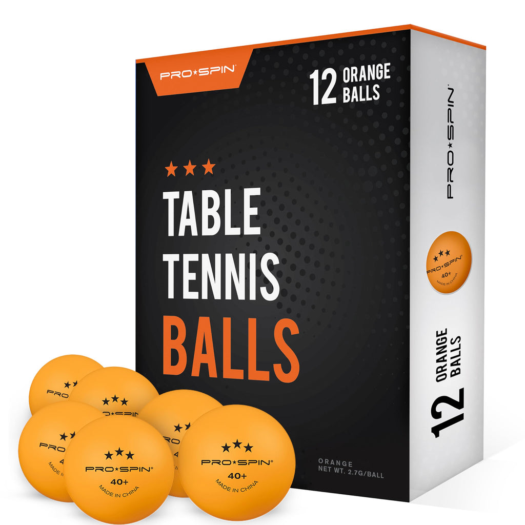 Buy now PRO-SPIN Ping Pong Balls - 3-Star Premium Orange Table Tennis Balls | High-Performance 40+ ABS Professional Quality | Ultimate Durability for Indoor & Outdoor Ping Pong Tables Pack of 12 at indiglob india