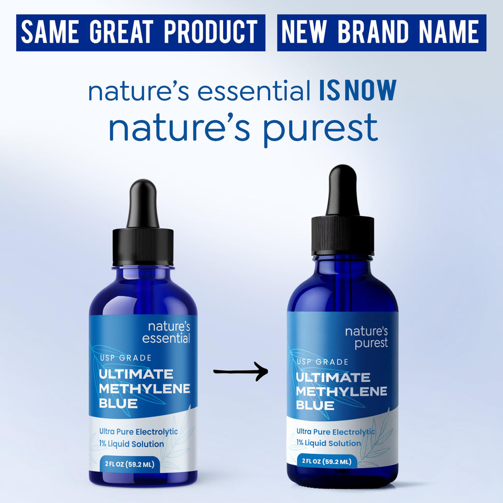 Sweat & Soul Methylene Blue Pharmaceutical Grade 2oz - Made in USA - Balanced Electrolytic 1% Solution - USP Grade, No Formaldehyde, No Alcohol, 3rd Party Tested