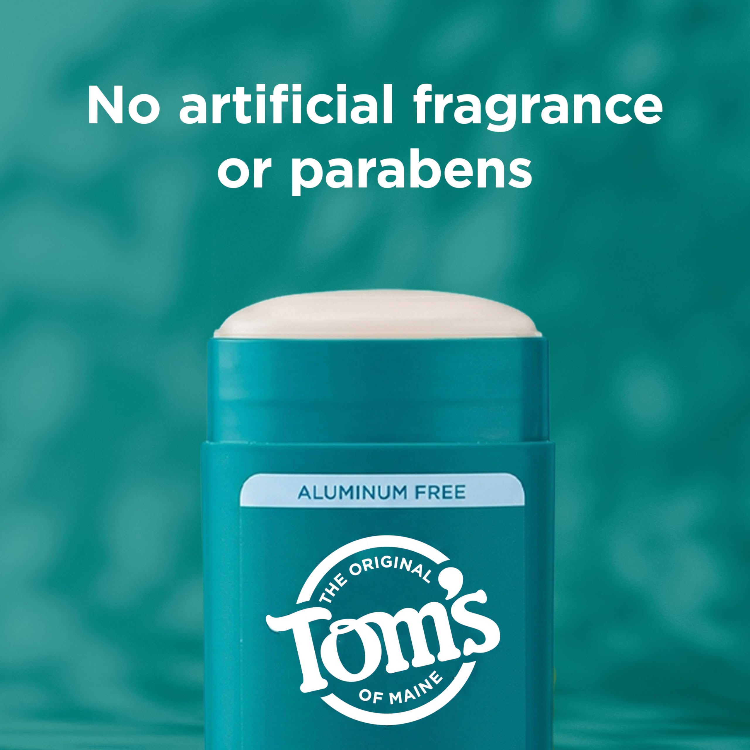 Tom’s of Maine Unsecented Aluminum Free Natural Deodorant, 3.25 oz (2 Pack) | No Artificial Fragrances, Dyes, or Preservatives, Baking Soda Free, 48-Hour Odor Protection