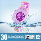 Buy now 3D Cartoon Waterproof Kids Watches with Alarm - Best Toys Gifts for Girls Age 3-10 at indiglob india