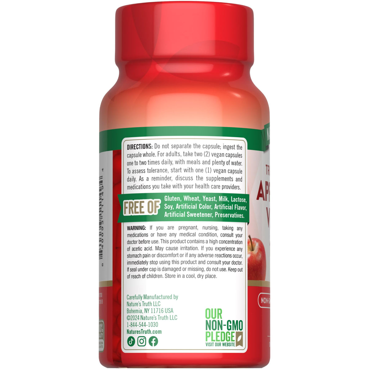 Nature's Truth Apple Cider Vinegar Vegan Capsules | 1200mg