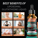 2000MG Liposomal Glutathione Liquid Drops, Ultra High Absorption, Natural Detoxification, Immune System & Skin Support*, L-Glutathione, Vitamin C & Hyaluronic Acid, Capsules Alternative, 2.02 OZ