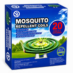 Mosquito Repellent Coils - Outdoor Use Reaches Up to 10 feet - Each Burns for 5-7 Hours (20 coils & 8 Coil Stands) for Patio Backyard
