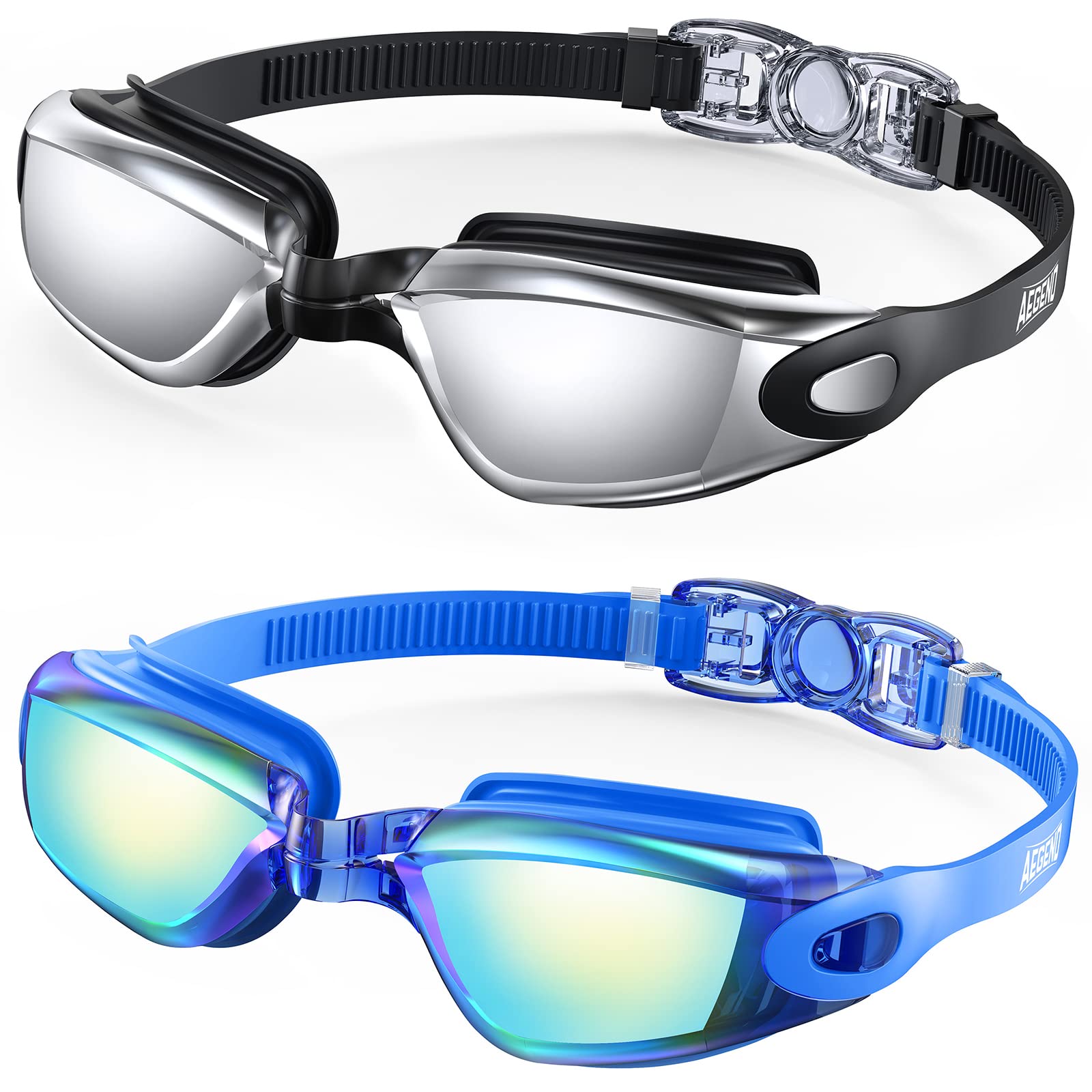 Buy now Aegend Swim Goggles, 2 Pack Swimming Goggles No Leaking Adult Men Women Youth at indiglob india