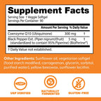 Doctor's Best High Absorption CoQ10 300mg with BioPerine Supplement - Coenzyme Q10 Softgels for Heart Health & Antioxidant Support, CoQ10 300 mg for Women & Men, Non GMO - 90 Veg Softgels