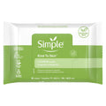 Simple Kind to Skin Facial Wipes Gentle and Effective Makeup Remover Cleansing Free from color and dye, artificial perfume and harsh chemicals 25 Wipes
