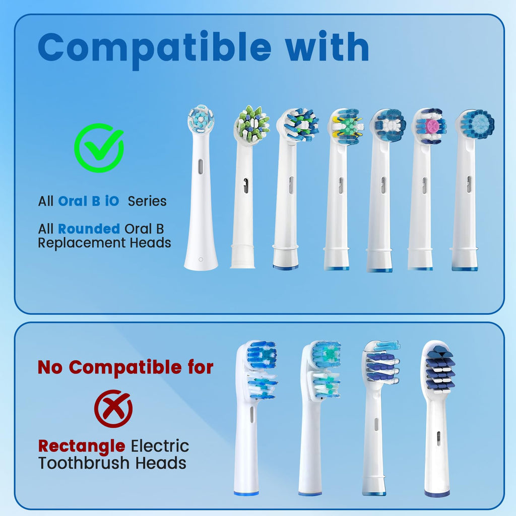 10 Pack Toothbrush Covers Caps Compatible with Oral B iO Series, Pro 1000