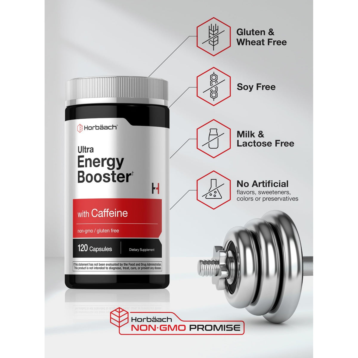 Horbäach Energy Supplement | 120 Capsules