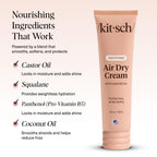 Buy now Kitsch Smoothing Air Dry Cream for Hair â€“ Frizz Control Hair Care Product with Castor Oil & Coconut Oil â€“ Weightless Styling Cream - Enhances Natural Texture Appearance | Ideal Gifts for Women â€“ 5 oz at indiglob india