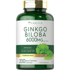 Buy now Carlyle Ginkgo Biloba Pills | 6000mg | 200 Capsules | with Bacoba Extract | Extra Strength, Non-GMO and Gluten Free Herbal Supplement Default at indiglob india