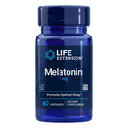 Life Extension Melatonin, 1 mg, 60 Capsules | For Restful Sleep, Hormone Balance & Immune Health, Immediate Release, Gluten-Free & Non-GMO