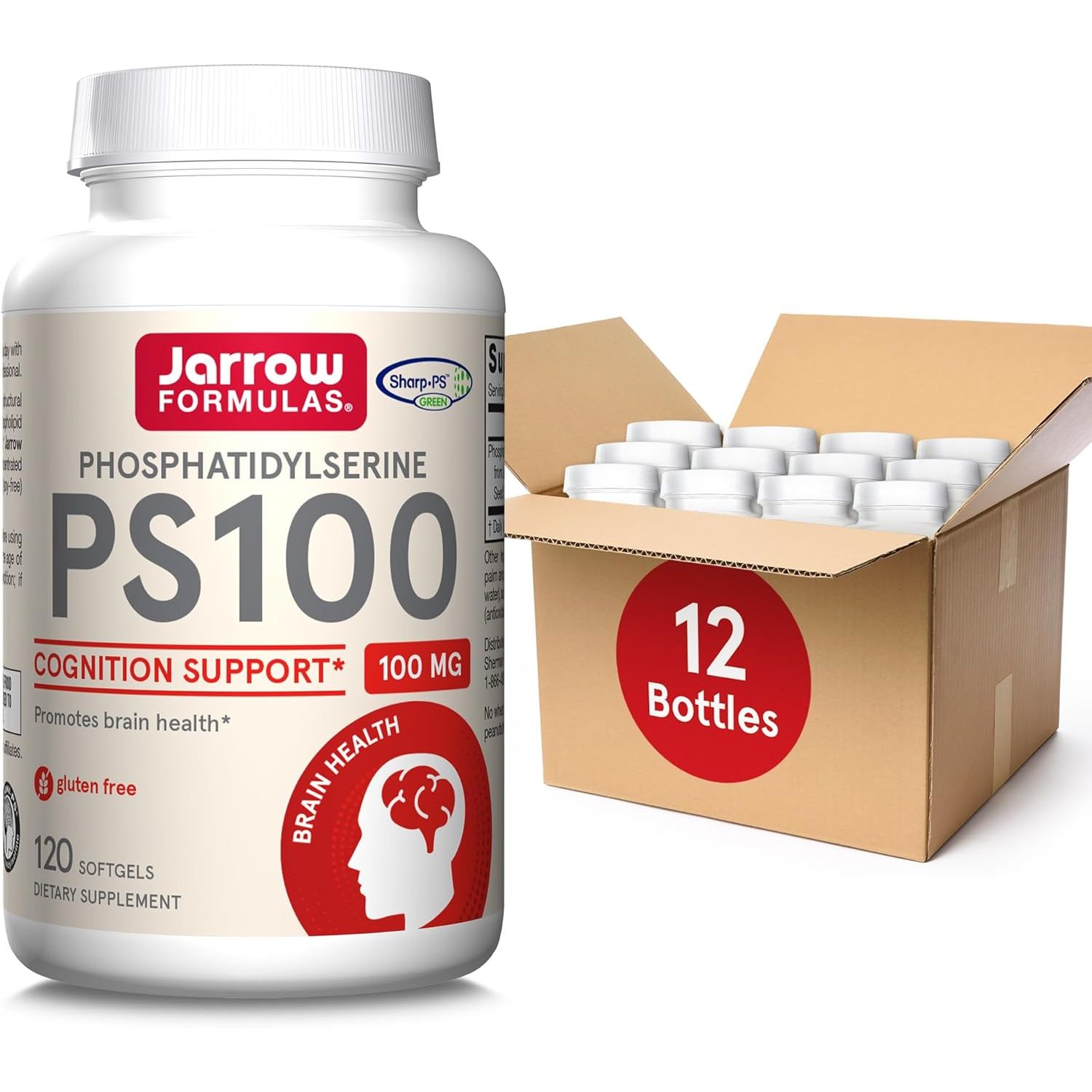 Buy now Jarrow Formulas PS100 Phosphatidylserine 100 mg, Dietary Supplement for Brain Health and Cognition Support, 60 Softgels, 20-60 Day Supply 120 Count (Pack of 12) at indiglob india