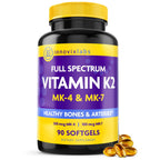 InnovixLabs Full Spectrum Vitamin K2 MK7 + MK4, 600 mcg (90 Softgels) | Vitamin K2 Supplement, Supports Heart & Bone Health, Trans Form MK-7 & MK-4, Adv. Calcium Support, Gluten Free, 90-Day Supply