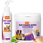 Pjordo Pet Ear Cleaner for Dog & Cat, Natural Formula - Aloe & Witch Hazel