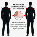 AccEncyc Adjustable Heel Lift Inserts 2 Pack Soft Silicone Height Increase Insoles Heel Lifts for Shoes 1/4" to 1" - 4 Layers