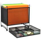 Buy now Metal Desk Hanging File Folder Box Storage Holder Bin Organizer with Drawer for Letter/A4 for Home Office, Black at indiglob india