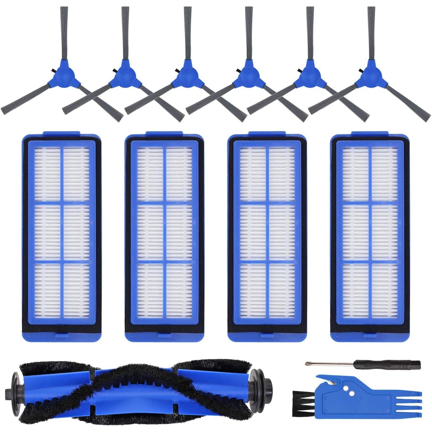 Buy now Replacement Parts for Eufy 11S Max, Accessories Kit for 15C Max, 30C Max, G30, G30 Edge, G30 Hybrid Robotic Vacuum Cleaner, Includes 4 Filters, 6 Side Brushes, 1 Roller Brush, Not Fit for 11S 11 PACK at indiglob india