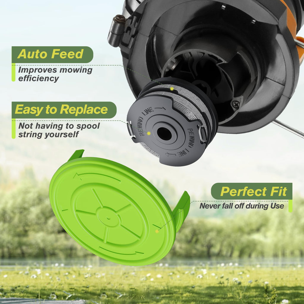 YWTESCH 8 Pack 0.065"-18Ft Dual Line Weed Wacker String Fit for Greenworks
