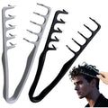 Wide Tooth Comb Set: Texture Comb for Men & Women, Root Lifter Styling Comb (Grey+Black)