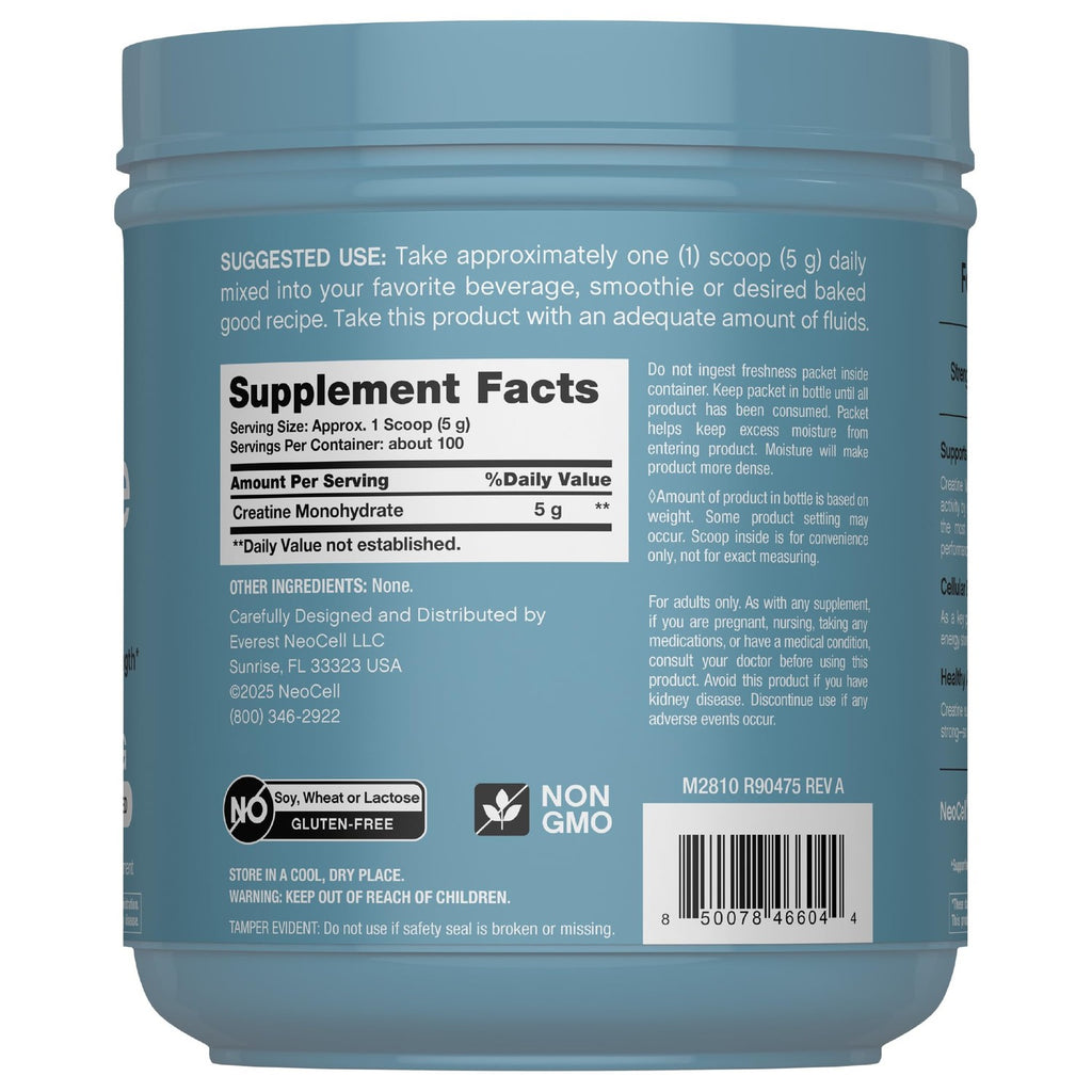 NeoCell Creatine Monohydrate Powder | 1.1 lb | Unflavored