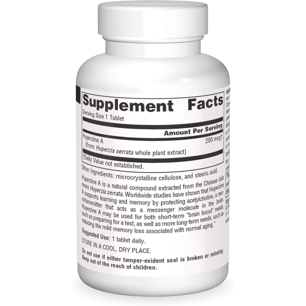 Buy now Source Naturals Huperzine A, for Learning & Memory* 200 mcg - 120 Tablets at indiglob india