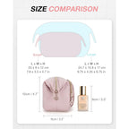 Buy now BAGSMART Travel Makeup Bag, Cosmetic Bag Make Up Organizer Case,Large Wide-open Pouch for Women Purse for Toiletries Accessories Brushes at indiglob india